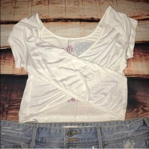Charlotte Russe Tops - American Flag Tribal Criss Cross Crop Top Charlotte Russe Tops - American Flag Tribal Criss Cross Crop Top